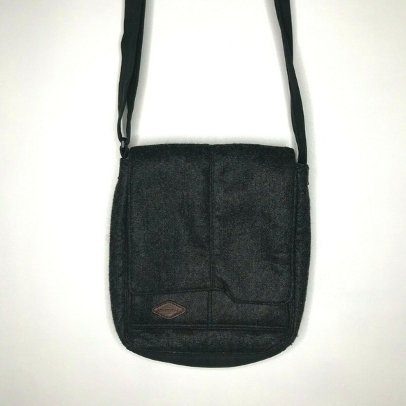 Merrell Messenger Tablet Bag Gray Felt Cross Body - Picture 2 of 8